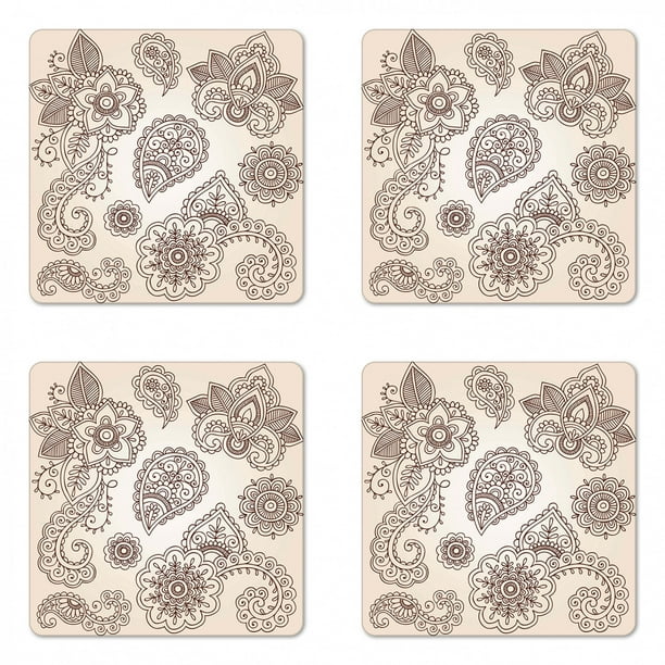 Set of 6 Square Wood Drink Coasters with Holder for Tabletop Protection in Rustic Farmhouse White Floral Print Set of 6 Square Wood Drink Coasters with Holder for Tabletop Protection in Rustic Farmhouse White Floral Print